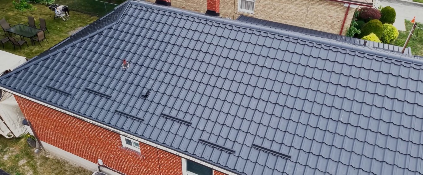 Professional roof inspection from aerial view in Rancho Santa Margarita, CA